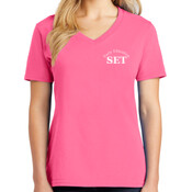 Early Education -  - Ladies 5.4 oz 100% Cotton V Neck T Shirt - SE