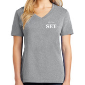 Electrical - Ladies 5.4 oz 100% Cotton V Neck T Shirt - SE
