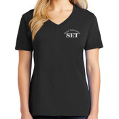 Advanced Manufacturing & Welding - Ladies 5.4 oz 100% Cotton V Neck T Shirt - SE