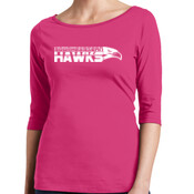 Hawk - Ladies Perfect Weight ® 3/4 Sleeve Tee - SE