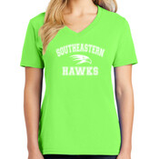 SE- Hawk  - Ladies 5.4 oz 100% Cotton V Neck T Shirt - SE