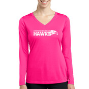 SW - Hawk - Ladies Long Sleeve V Neck Competitor™ Tee - SE