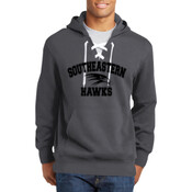SE- SOLID - Lace Up Pullover Hooded Sweatshirt - SE