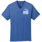 STI - Men's 5.4 oz 100% Cotton V Neck T Shirt - SE