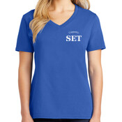 Carpentry -  - Ladies 5.4 oz 100% Cotton V Neck T Shirt - SE